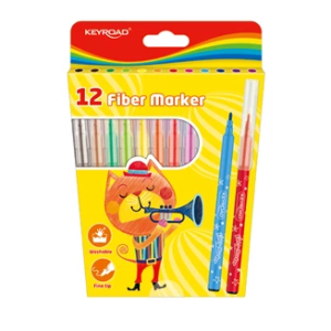 Rostirón, filctoll készlet 2 mm 12 db/bliszter Keyroad vegyes színek