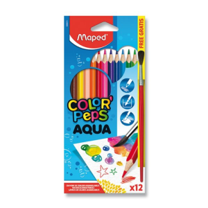 Maped Color Peps Akvarell Színes Ceruza Készlet Ecsettel 12 Darabos