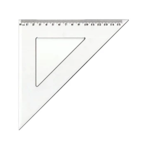 Vonalzó háromszög 45° 15,5cm, műanyag Antilop