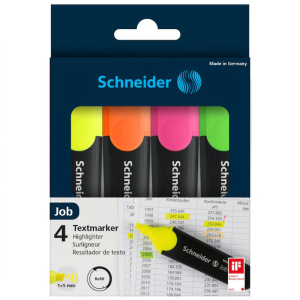 Schineider Job kiemelő készlet, 1-5 mm, 4 db, színkeverék