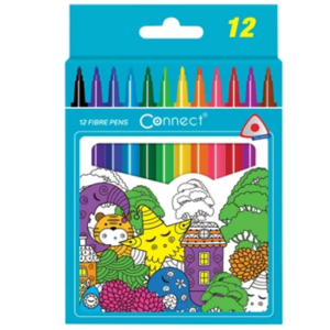 Rostirón, filctoll készlet, Connect háromszög testű, 12 klf. Szín