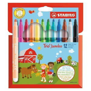 STABILO Trio Jumbo filctoll - 12 db-os készlet