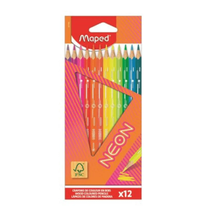 Maped színes ceruza készlet 12db háromszögletű Neon