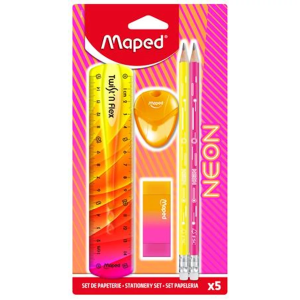 Maped Írószer készlet, 5 darabos, Neon