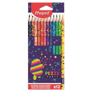Maped színes ceruza készlet 12db háromszögletű Pixel Party