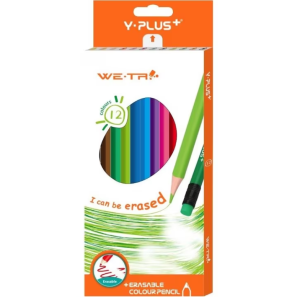 12 db-os ceruza készlet radírral, Y-Plus, Multicolor